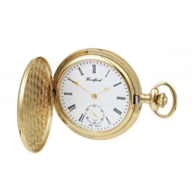Woodford 17 Jewell Mechanical Pocket Watch & Chain 1069