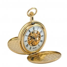 Woodford Skelelton Pocket Watch & Chain 1038