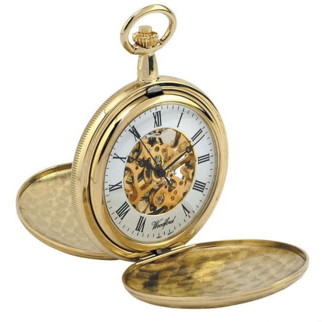 Woodford Skelelton Pocket Watch & Chain 1063