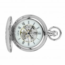Woodford Skeleton Pocket Watch & Chain 1082